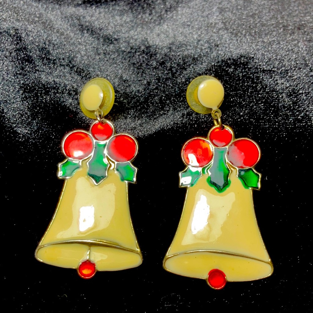 Vintage Christmas Bell Earrings